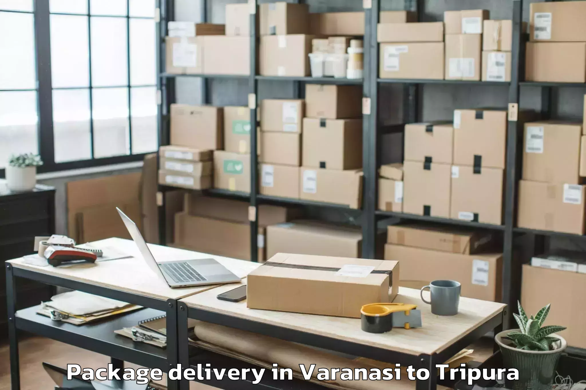 Get Varanasi to Manughat Package Delivery